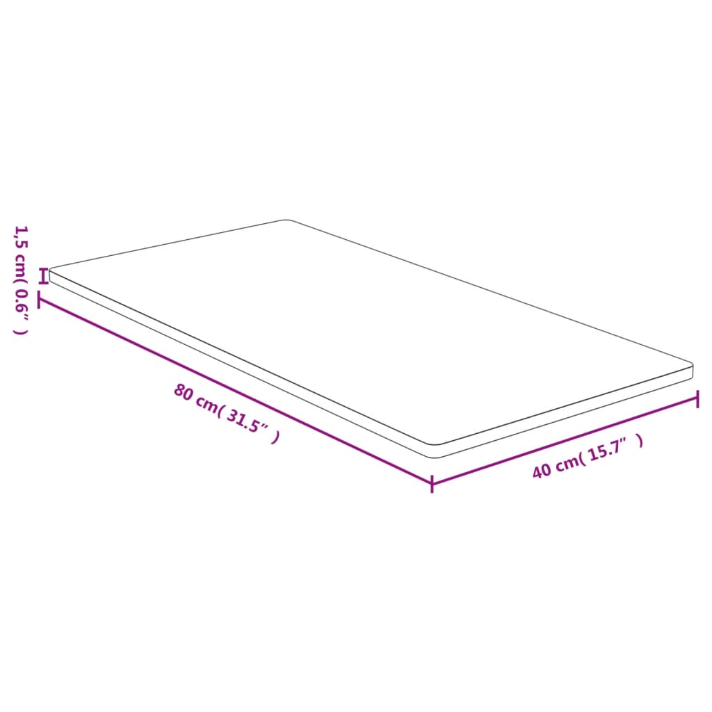Bambusz asztallap 40 x 80 x 1,5 cm 4