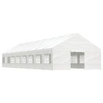 Fehér polietilén pavilon tetővel 17,84 x 5,88 x 3,75 m 2