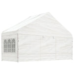 Fehér polietilén pavilon tetővel 17,84 x 5,88 x 3,75 m 3