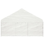 Fehér polietilén pavilon tetővel 17,84 x 5,88 x 3,75 m 5