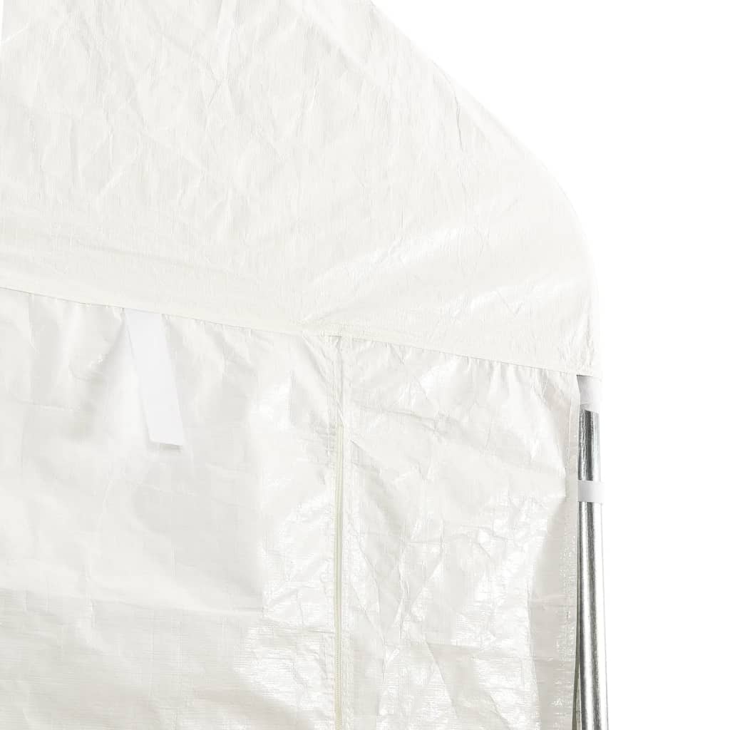 Fehér polietilén pavilon tetővel 17,84 x 5,88 x 3,75 m 6