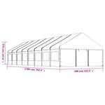 Fehér polietilén pavilon tetővel 17,84 x 5,88 x 3,75 m 8