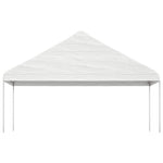 Fehér polietilén pavilon tetővel 17,84 x 5,88 x 3,75 m 3