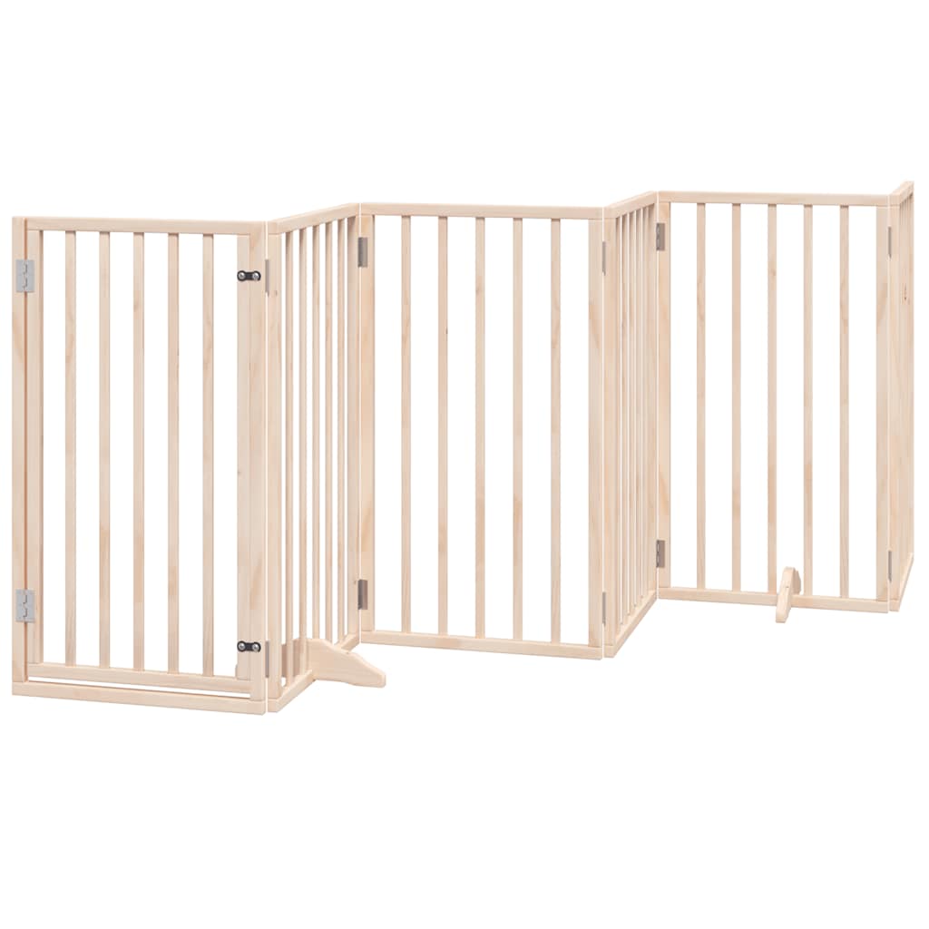 Nyárfa 15 paneles összecsukható kutyakapu ajtóval 750 cm 4