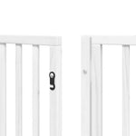 Fehér nyárfa 8 paneles összecsukható kutyakapu ajtóval 640 cm 9