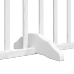 Fehér nyárfa 8 paneles összecsukható kutyakapu ajtóval 640 cm 7