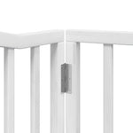Fehér nyárfa 8 paneles összecsukható kutyakapu ajtóval 640 cm 9