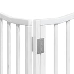 Fehér nyárfa 8 paneles összecsukható kutyakapu ajtóval 640 cm 11