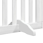 Fehér nyárfa 9 paneles összecsukható kutyakapu ajtóval 450 cm 6