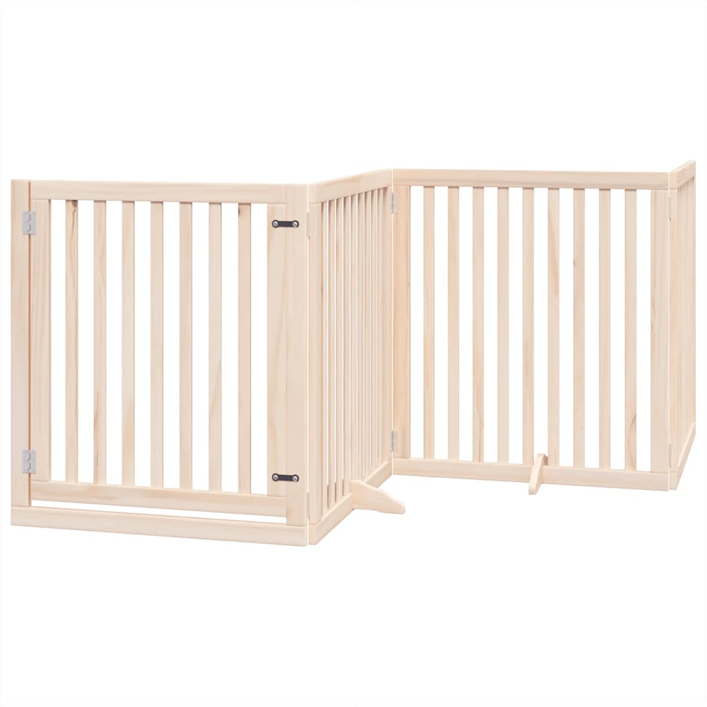 Nyárfa 8 paneles összecsukható kutyakapu ajtóval 640 cm 3