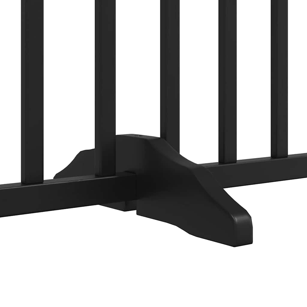 Fekete nyárfa 12 paneles összecsukható kutyakapu ajtóval 960 cm 8