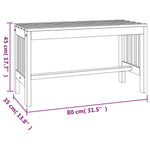 Tömör eukaliptuszfa kerti pad 80 cm 6
