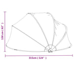 Kerek PVC medencekupola 315 x 158 cm 9