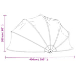 Kerek PVC medencekupola 406x203 cm 8