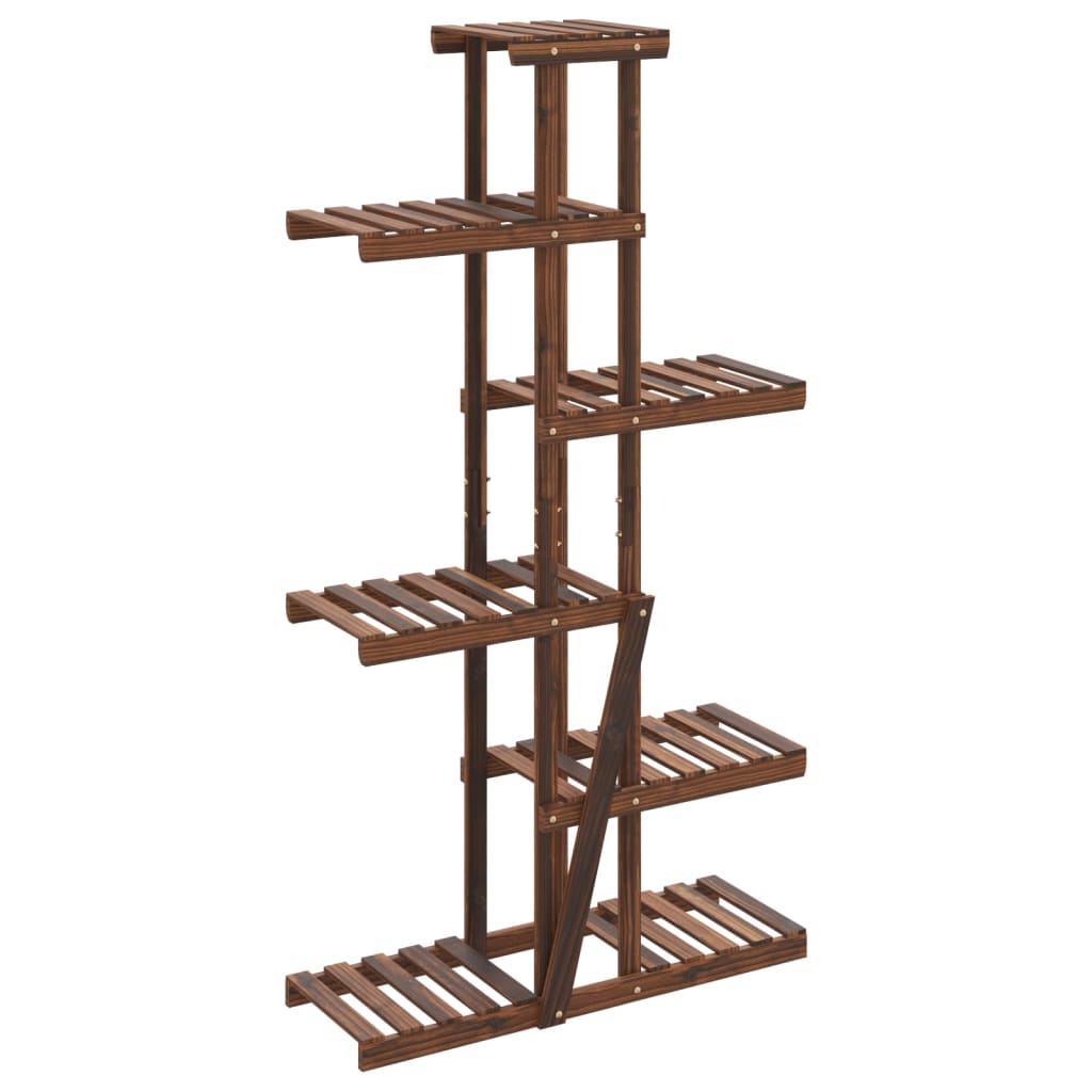 Tömör fenyőfa virágtartó állvány 75x25x140,5 cm 2