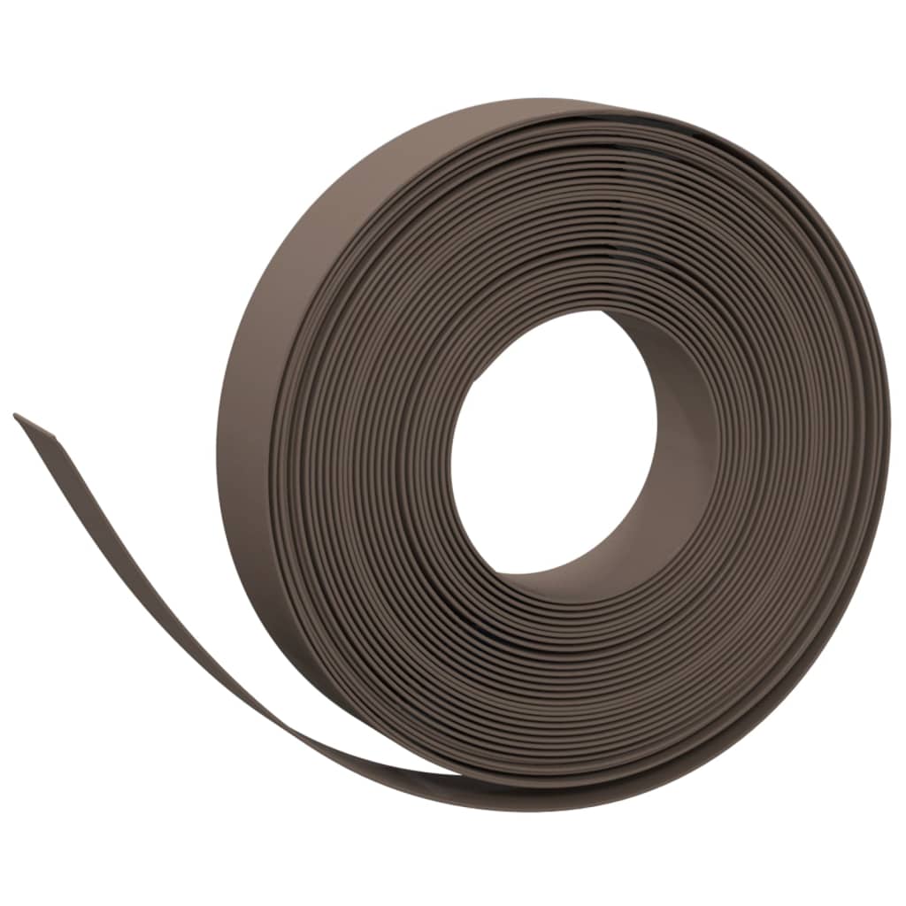 3 db barna polietilén kerti szegély 10 m x 10 cm 3