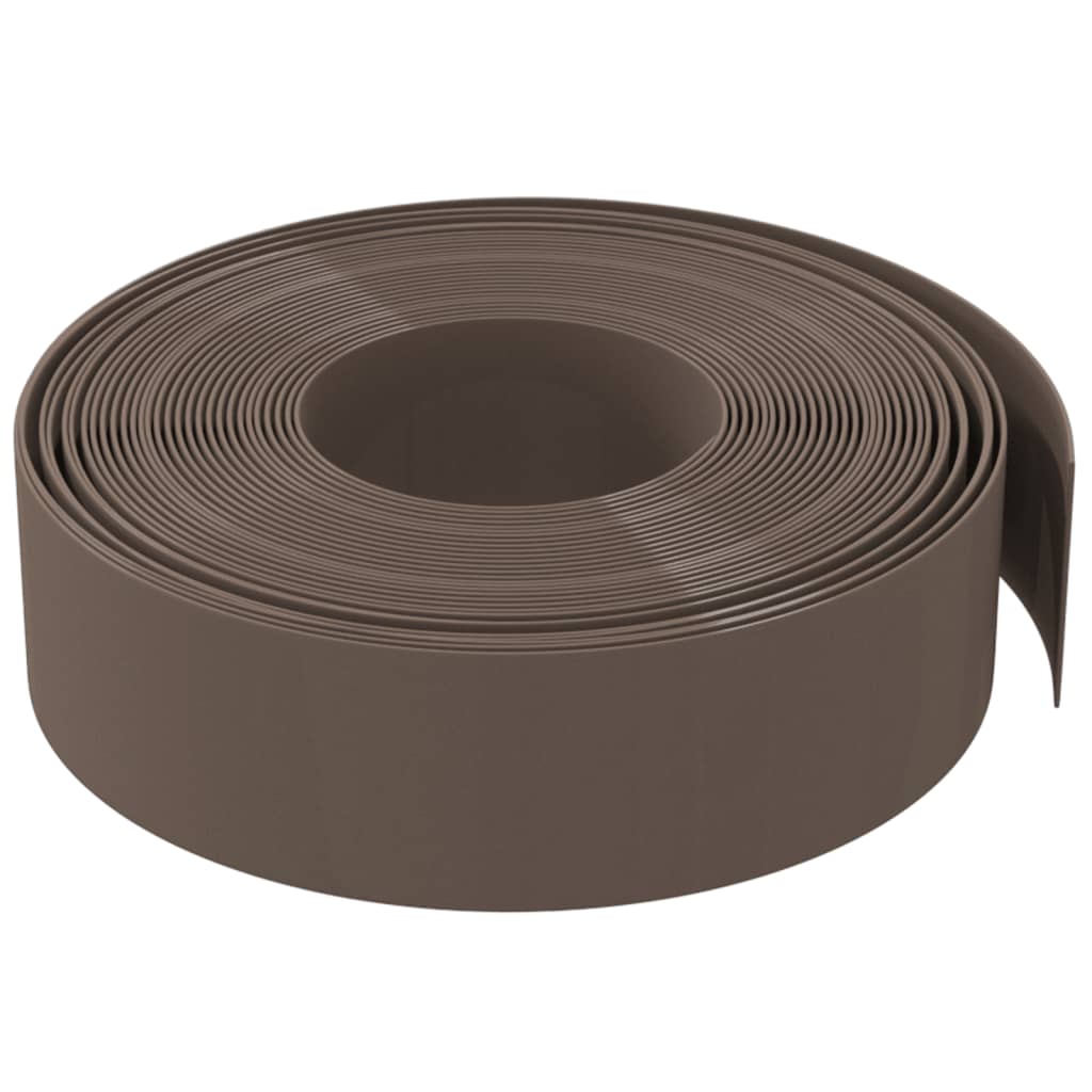 3 db barna polietilén kerti szegély 10 m x 15 cm 4