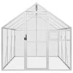 Ezüstszínű alumínium madárház 1,79 x 3 x 1,85 m 3