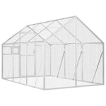 Ezüstszínű alumínium madárház 1,79 x 3 x 1,85 m 5