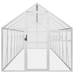 Ezüstszínű alumínium madárház 1,79 x 8 x 1,85m 3