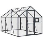 Antracit alumínium madárház 1,79 x 3 x 1,85 m 2