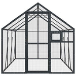 Antracit alumínium madárház 1,79 x 3 x 1,85 m 3