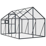 Antracit alumínium madárház 1,79 x 3 x 1,85 m 5