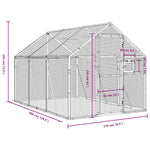 Antracit alumínium madárház 1,79 x 3 x 1,85 m 7