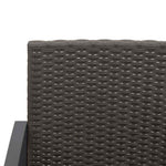 5 részes barna polyrattan kerti étkezőgarnitúra párnákkal 5