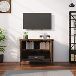 Füstös tölgy színű szerelt fa TV-szekrény ajtókkal 60x35x45 cm 3