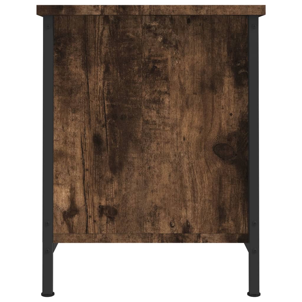 Füstös tölgy színű szerelt fa TV-szekrény ajtókkal 60x35x45 cm 7
