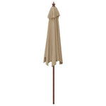 Tópszínű kerti napernyő fa rúddal 299 x 240 cm 5