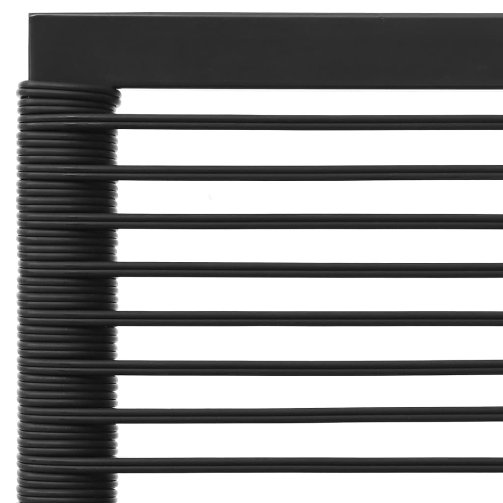 4 részes fekete és szürke polyrattan kerti ülőgarnitúra 9