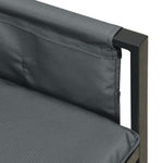 Antracitszürke acél és textil kerti sarokkanapé 7