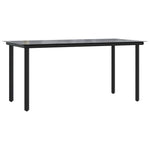 5 részes fekete polyrattan kerti étkezőgarnitúra 7