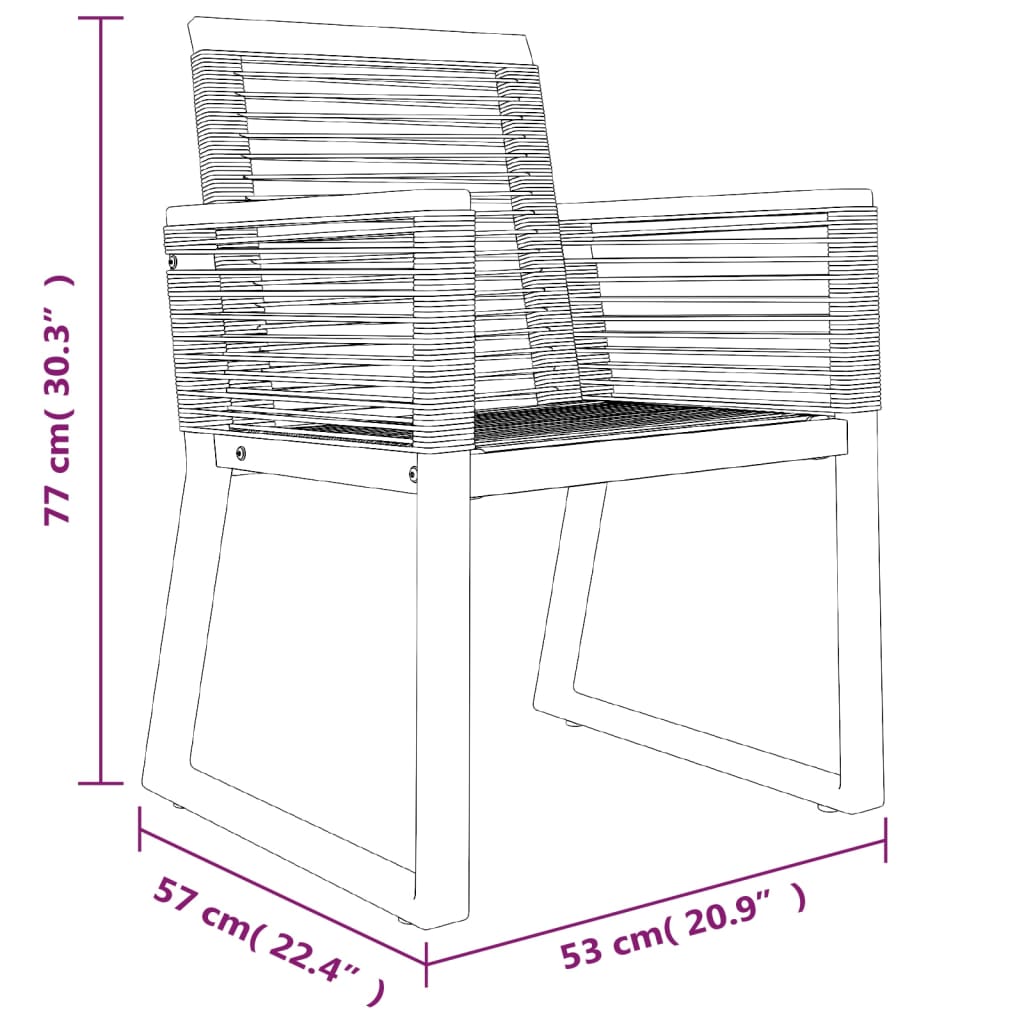 5 részes fekete PVC rattan kerti étkezőgarnitúra 10