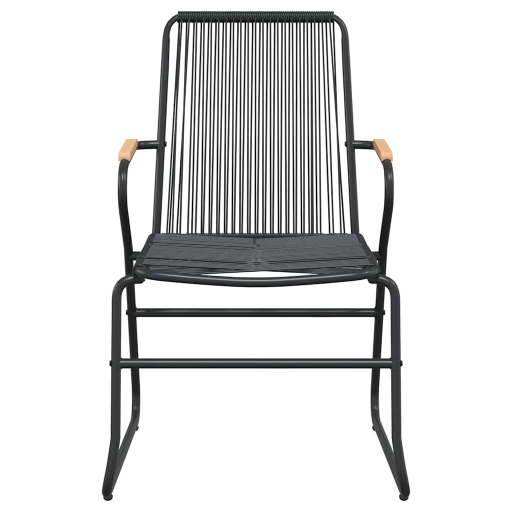 7 részes fekete PVC rattan kerti étkezőgarnitúra 6