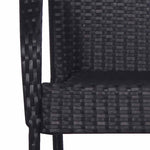 5 részes fekete polyrattan kerti étkezőgarnitúra 7