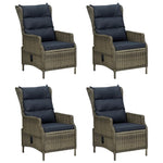 5 részes barna polyrattan kerti étkezőgarnitúra 4