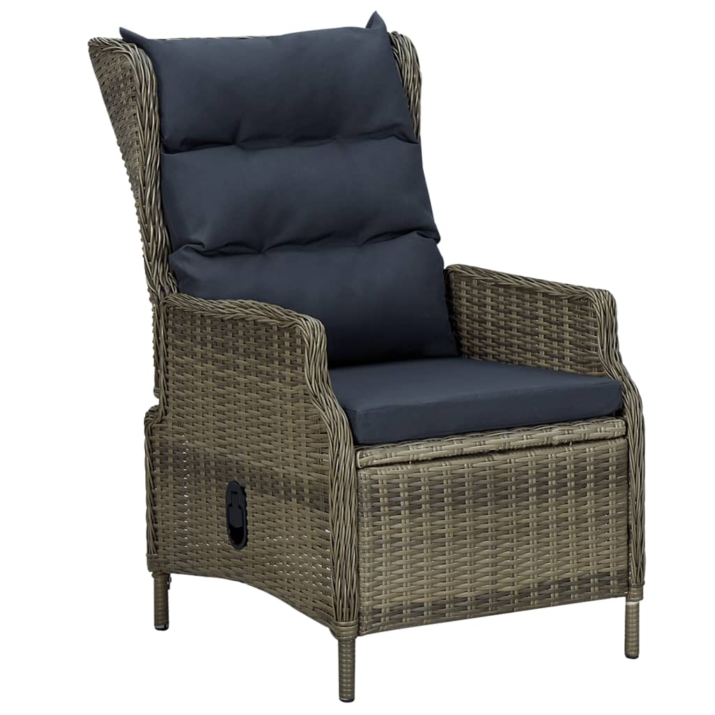 5 részes barna polyrattan kerti étkezőgarnitúra 5