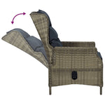 5 részes barna polyrattan kerti étkezőgarnitúra 6