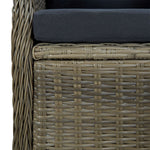 5 részes barna polyrattan kerti étkezőgarnitúra 7