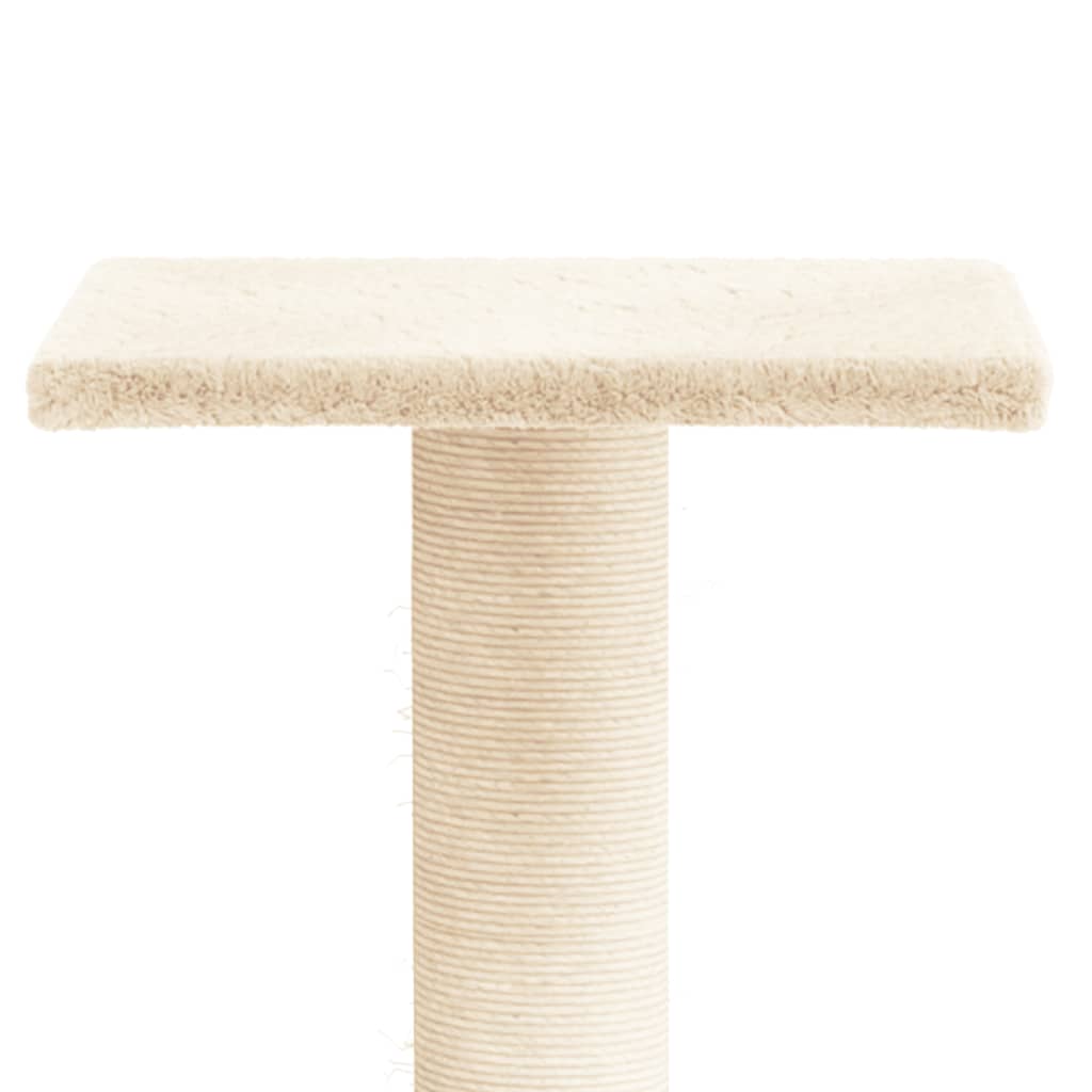Krémszínű kaparófa emelvénnyel 38 cm 4
