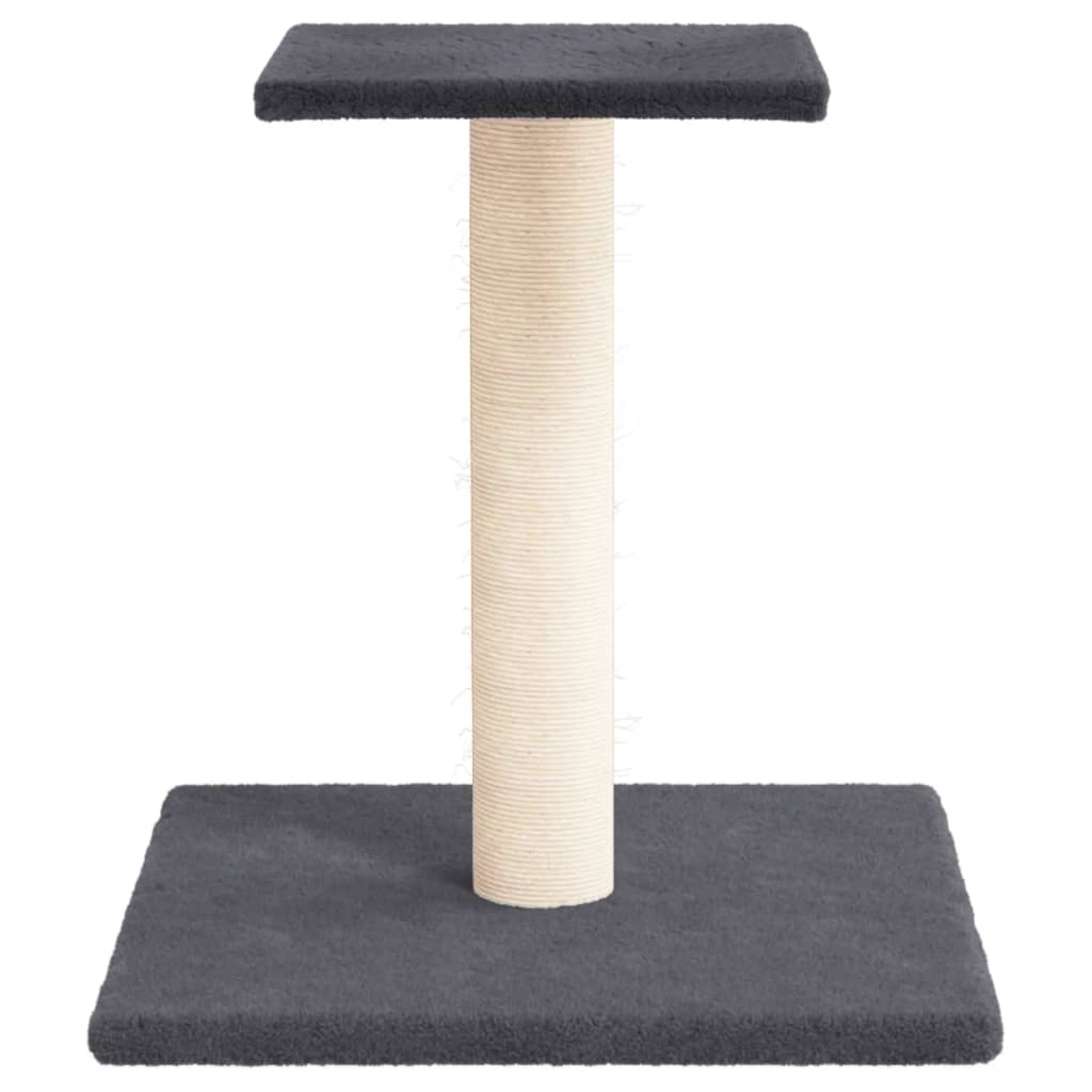 Sötétszürke macskakaparófa emelvénnyel 38 cm 3