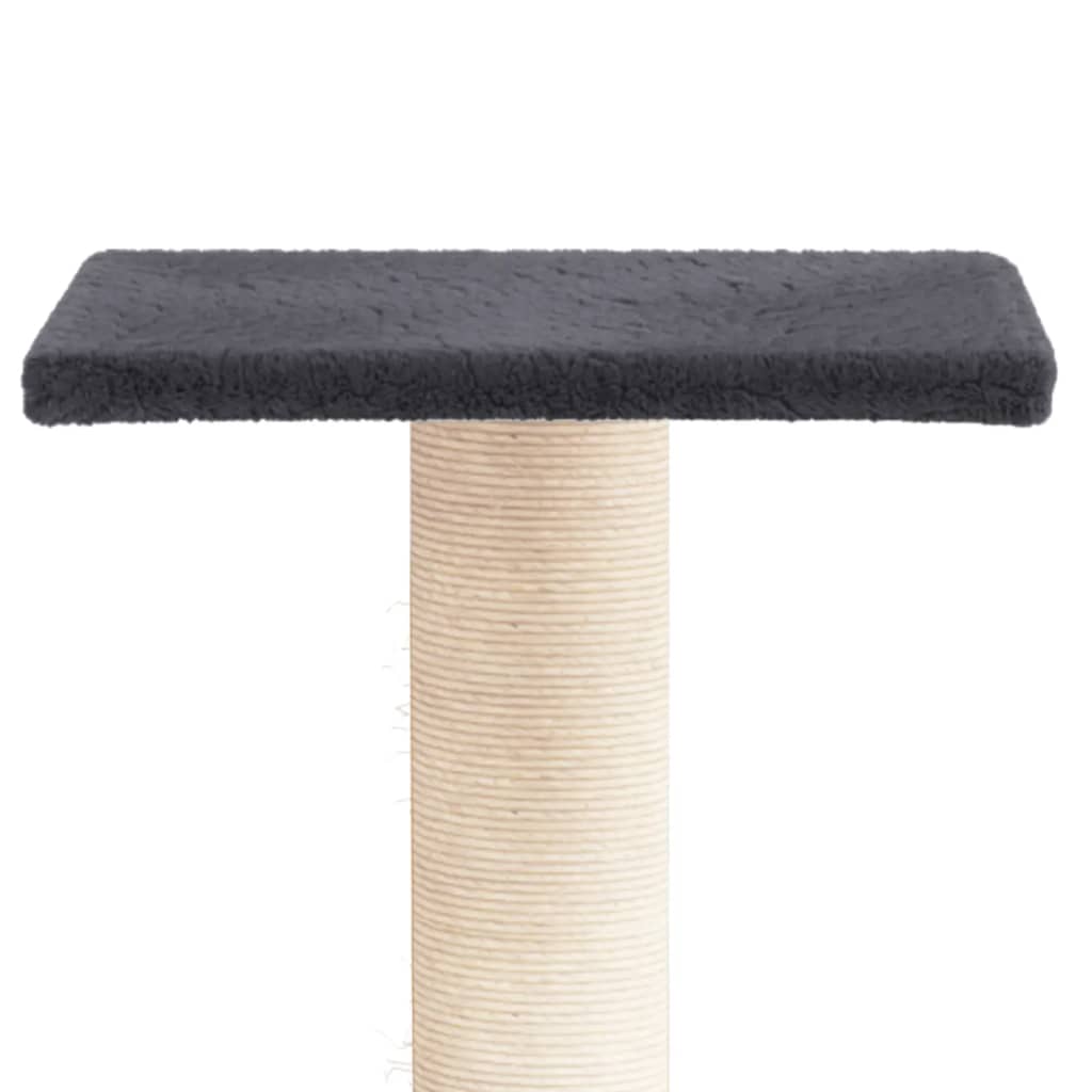 Sötétszürke macskakaparófa emelvénnyel 38 cm 4