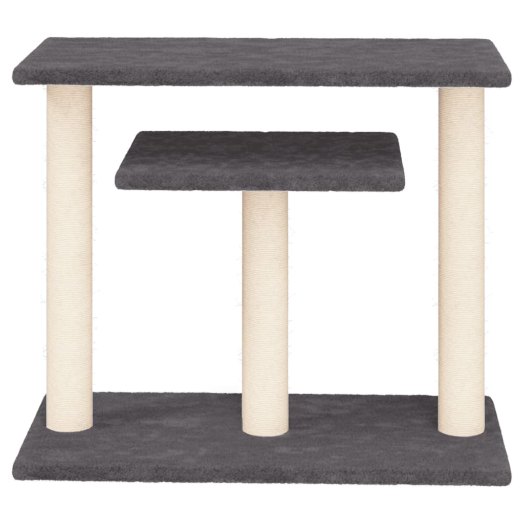 Sötétszürke macskakaparófa emelvényekkel 62,5 cm 3