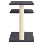 Sötétszürke macskakaparófa emelvényekkel 62,5 cm 4