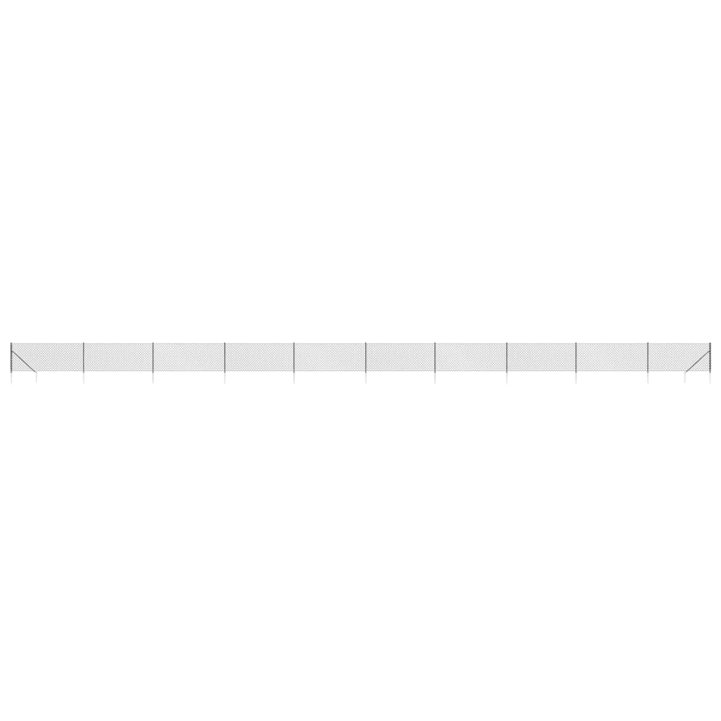 Antracitszürke drótkerítés cövekekkel 1 x 25 m 2