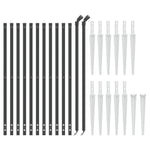 Antracitszürke drótkerítés cövekekkel 1 x 25 m 3