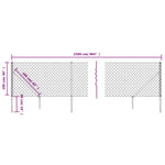 Antracitszürke drótkerítés cövekekkel 1 x 25 m 5